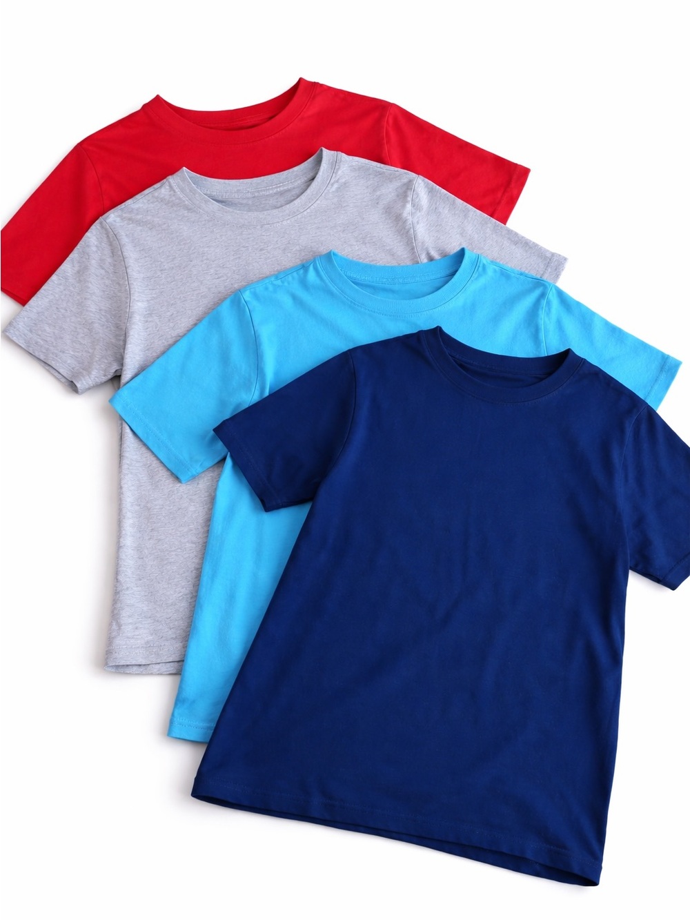 Set of 4 Boys Solid Color T-Shirts Size Medium 8 Wonder Nation